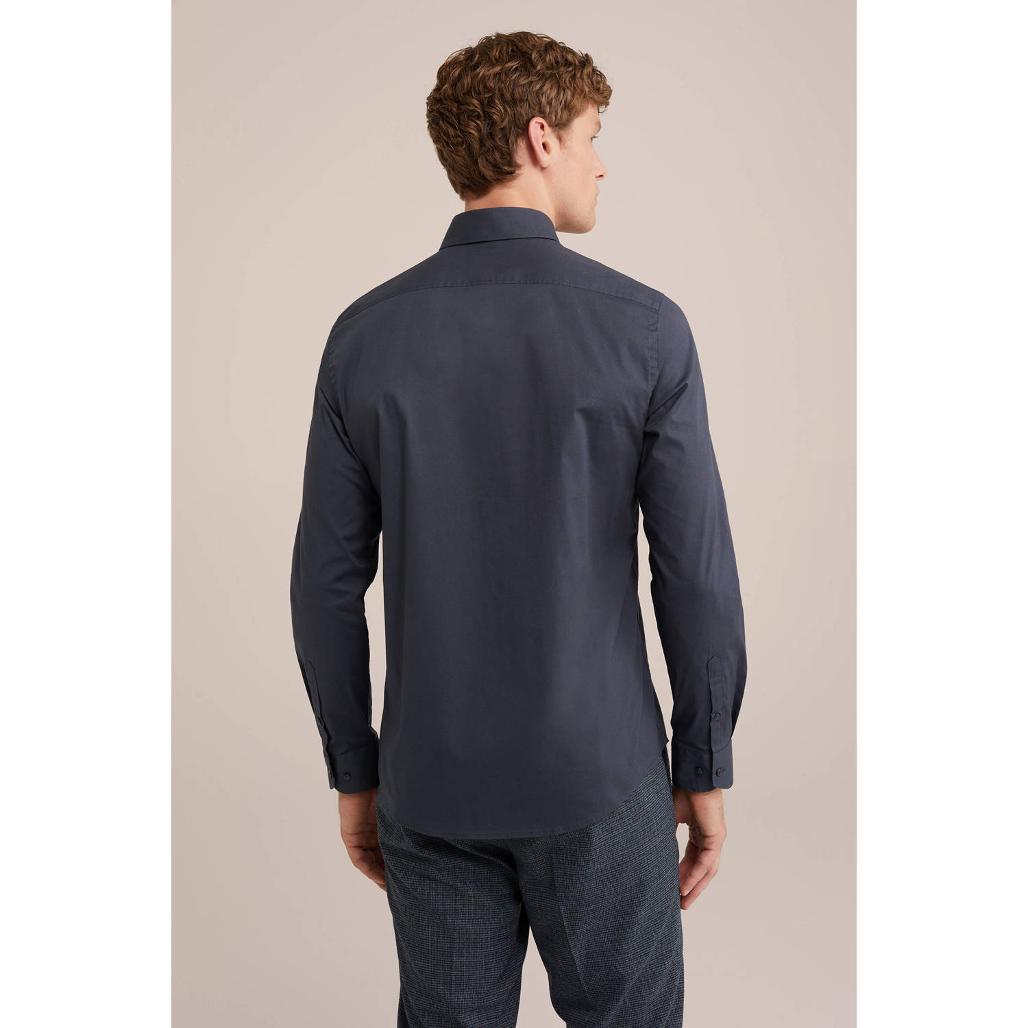 WE Fashion WE Fundamentals Tall fit overhemd grijs