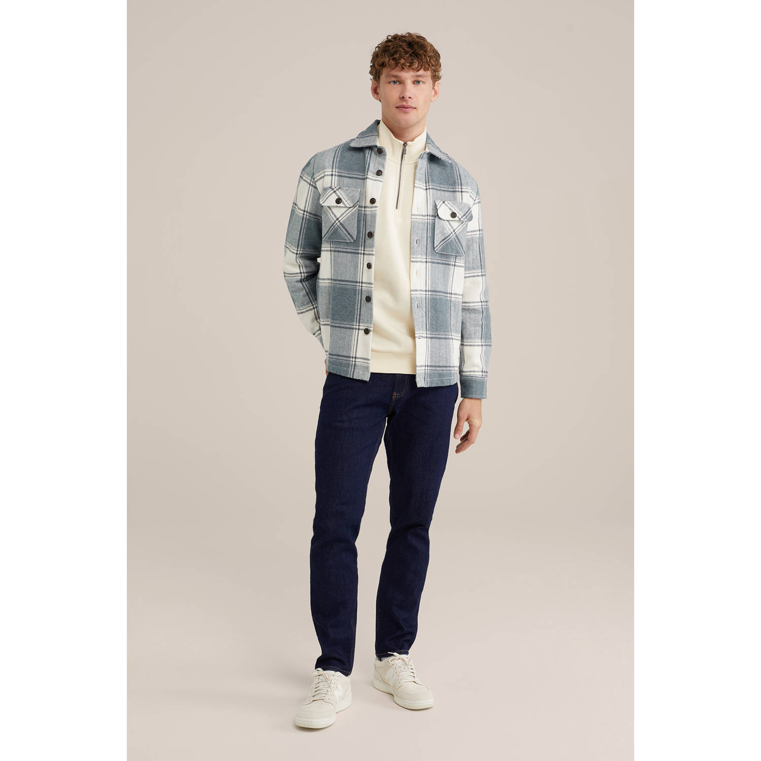 WE Fashion overshirt blauw
