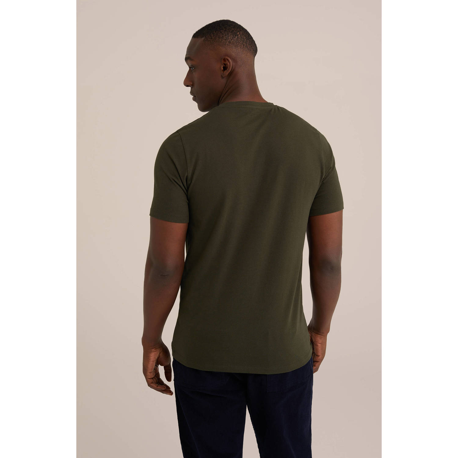 WE Fashion T-shirt donkergroen