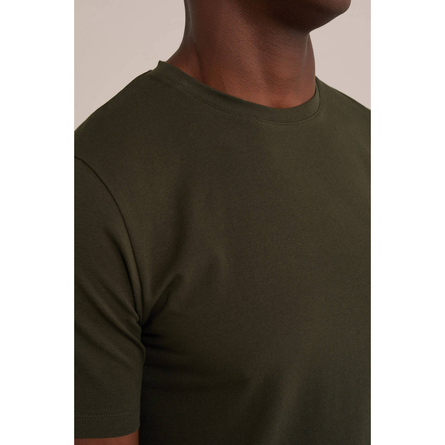 WE Fashion T-shirt donkergroen