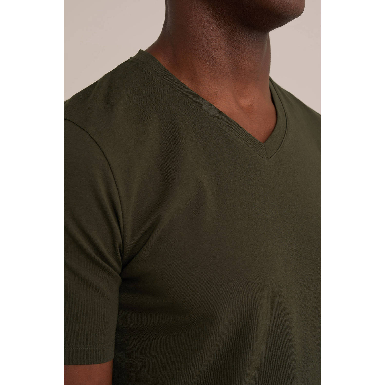 WE Fashion T-shirt donkergroen