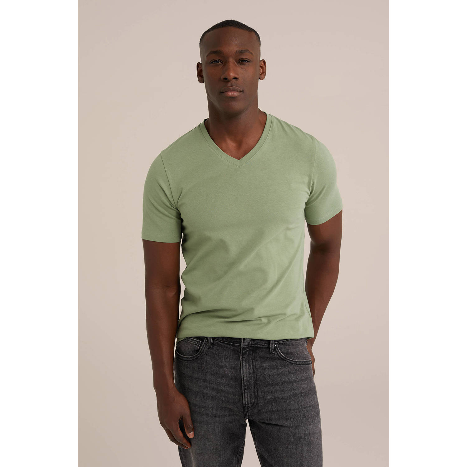 WE Fashion T-shirt lichtgroen