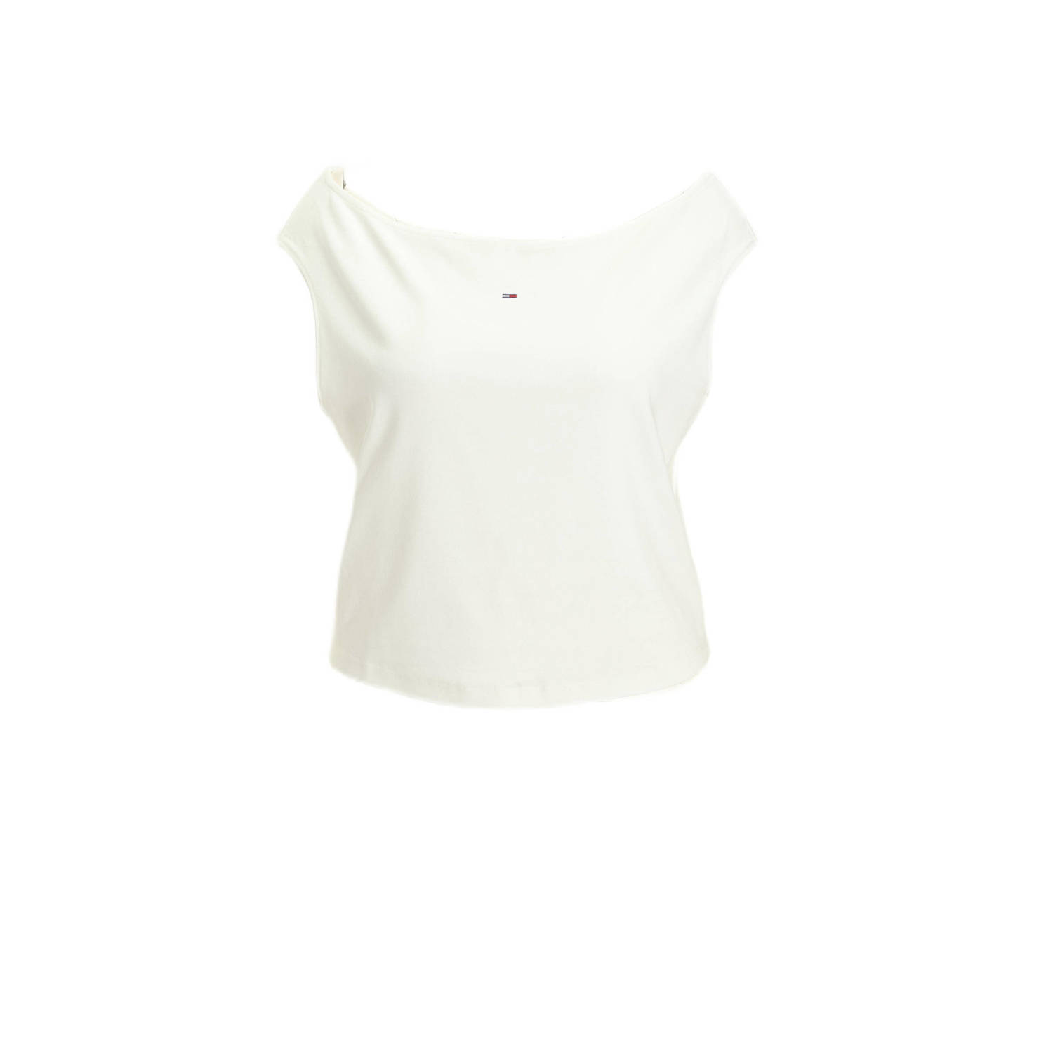Tommy Hilfiger Overhemd Geribbelde mouwloze top met boothals WW0WW31467