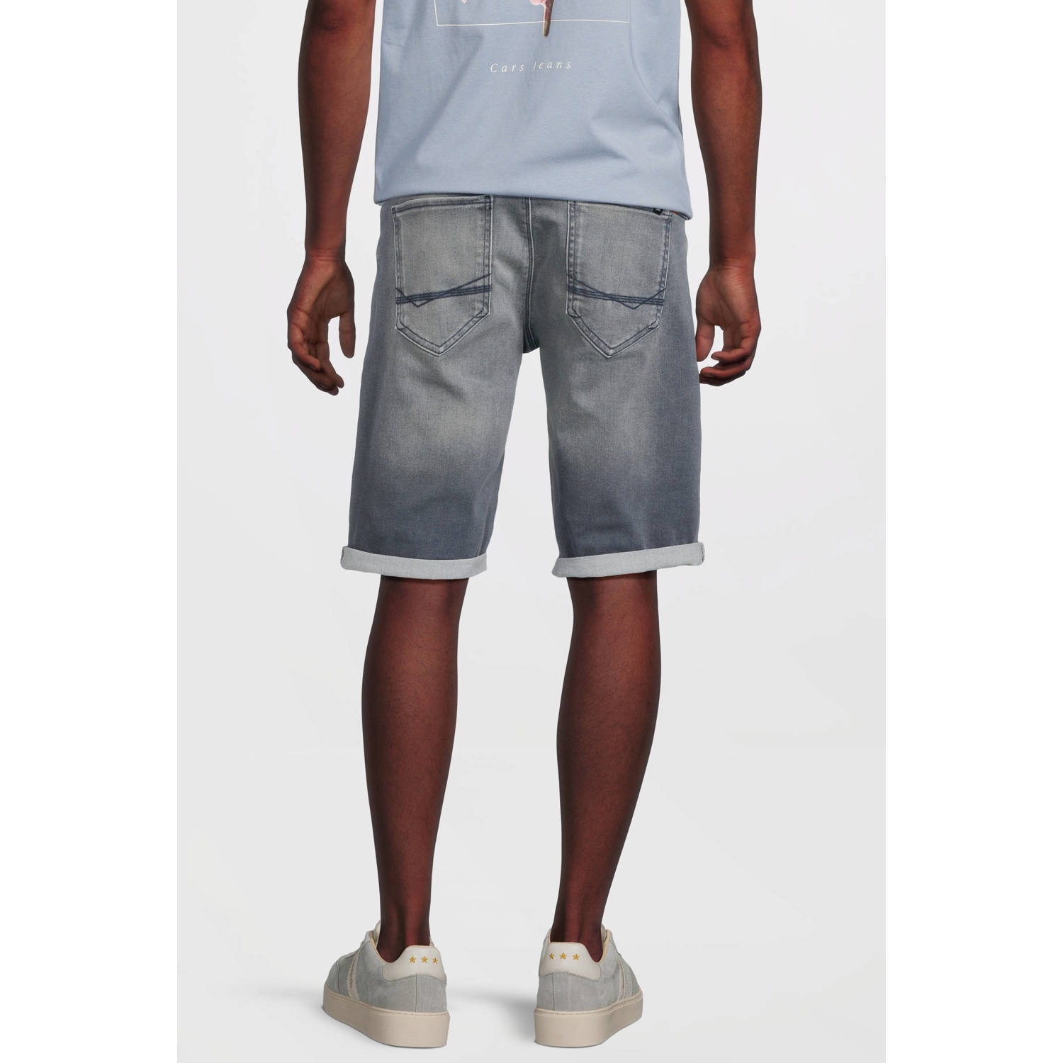 Cars regular denim short grijsblauw