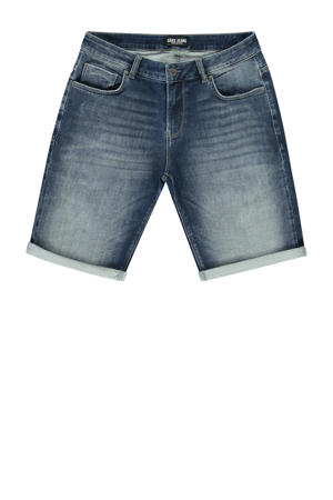 regular denim short dark blue denim
