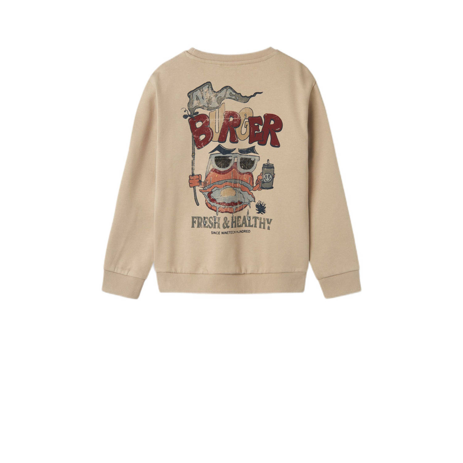 NAME IT KIDS sweater lichtbruin