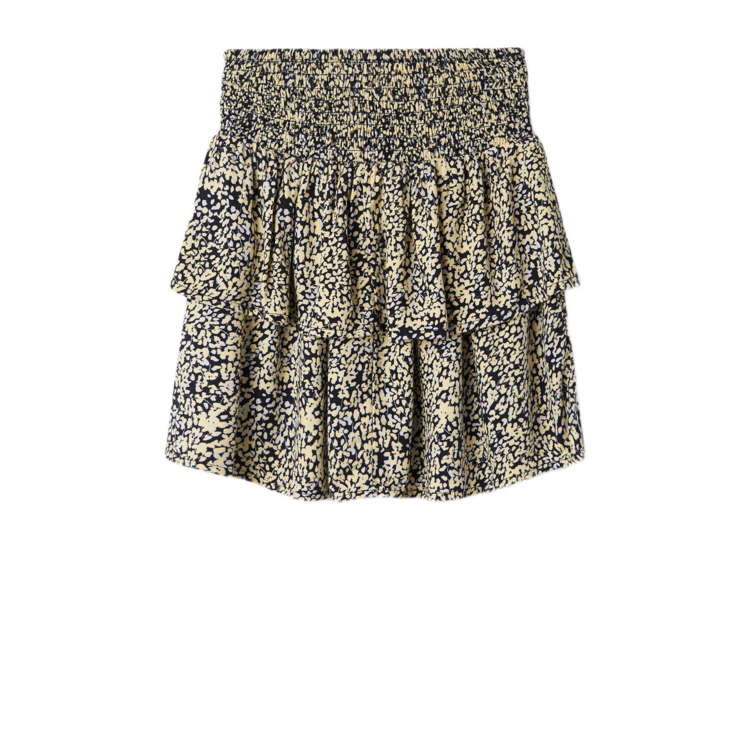 NAME IT KIDS midi rok strokenrok geel