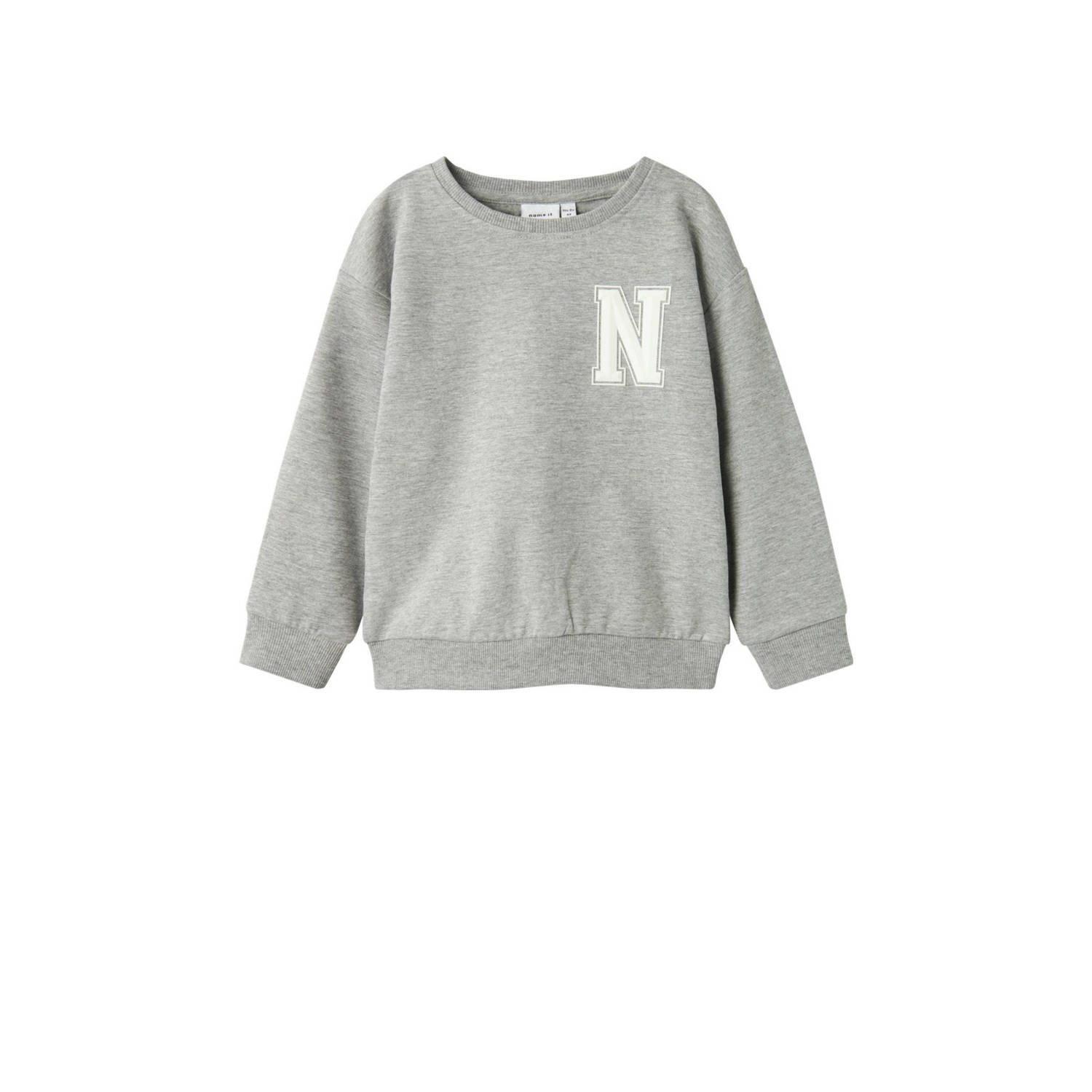 NAME IT MINI sweater grijs melange