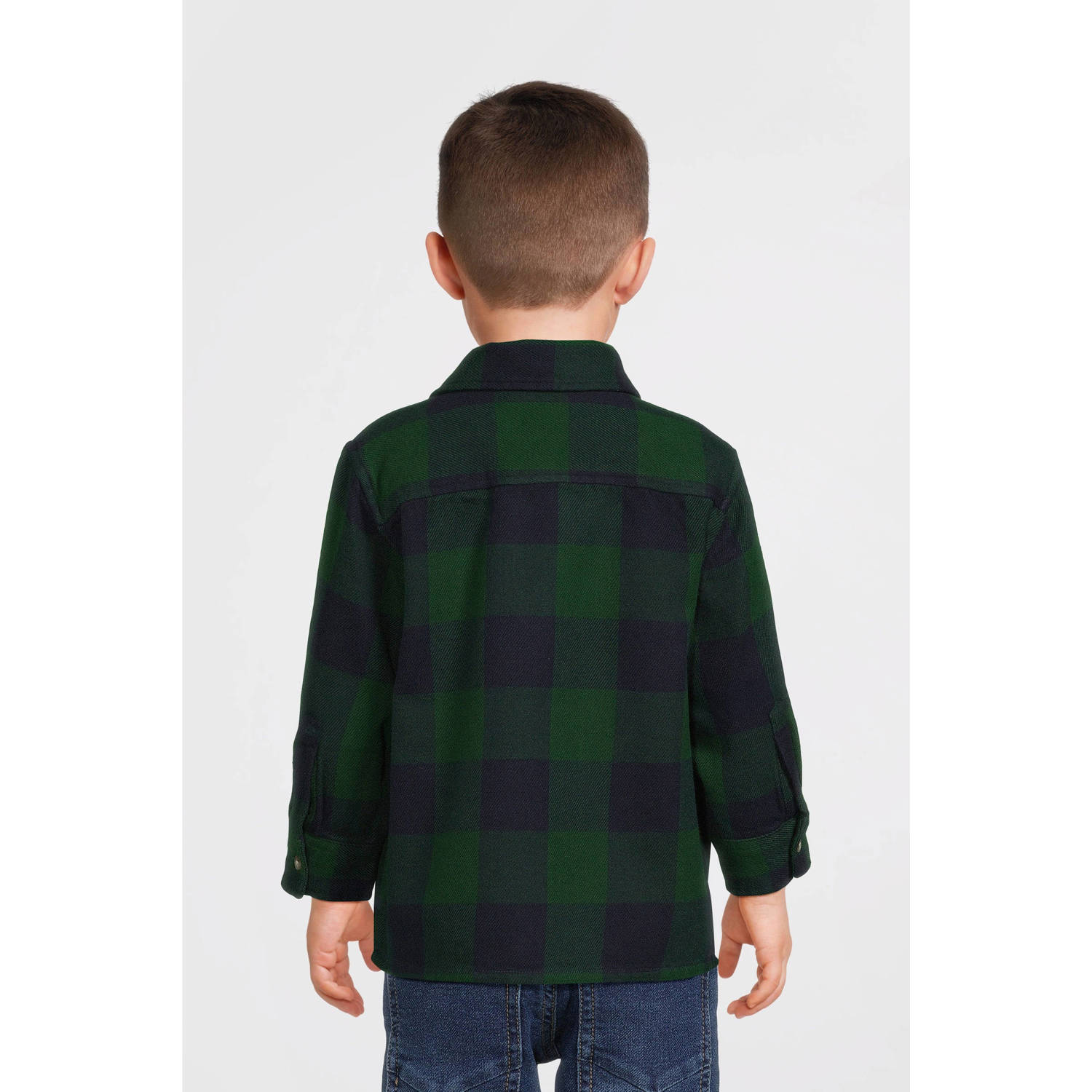 NAME IT MINI overshirt NMMBOMIN groen donkerblauw