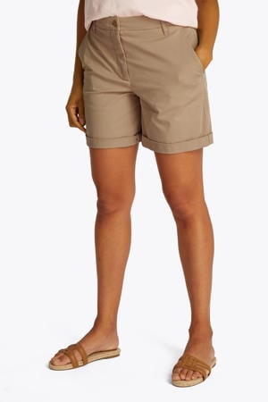slim regular waist chino short beige