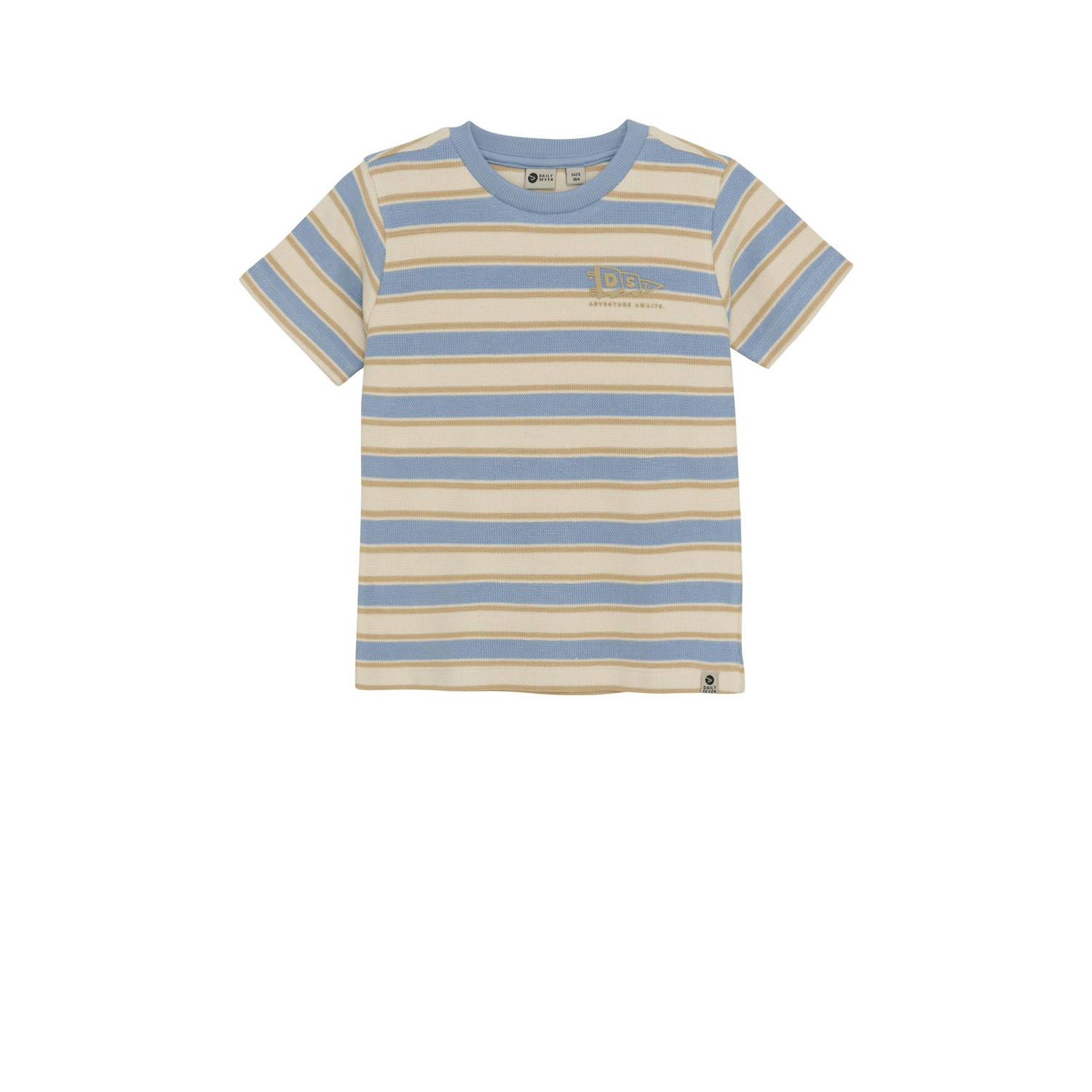 DAILY7 Jongens Polo's & T-shirts T-shirt Stripe Ecru