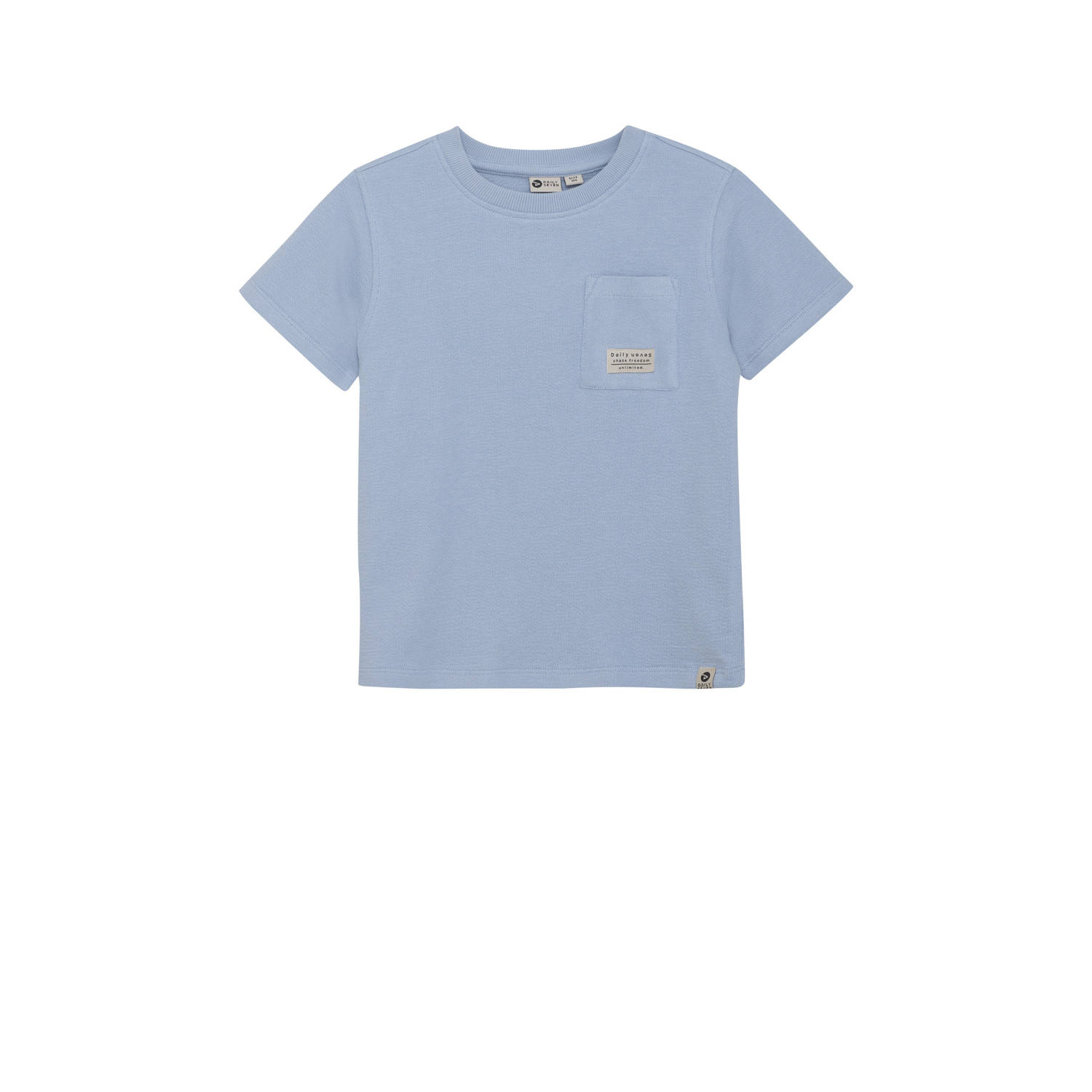 DAILY7 Jongens Polo's & T-shirts T-shirt Structure Print Lichtblauw
