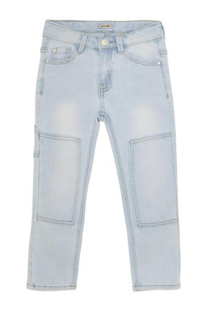 straight leg light blue denim