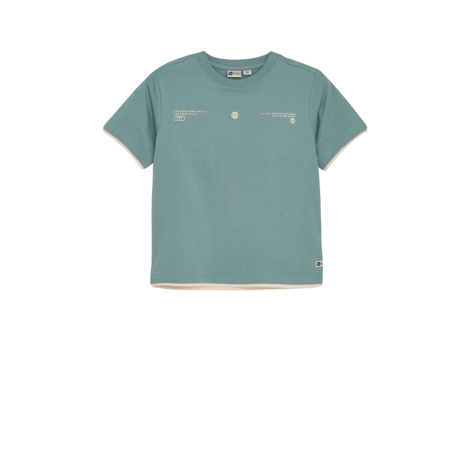 DAILY7 Jongens Polo's & T-shirts T-shirt Double Layer Blauw