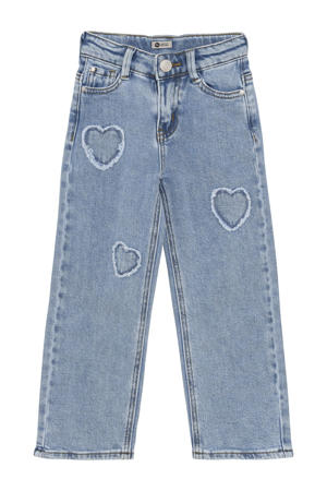 wide leg jeans medium blue denim