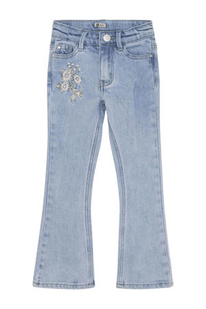 flared jeans medium blue denim