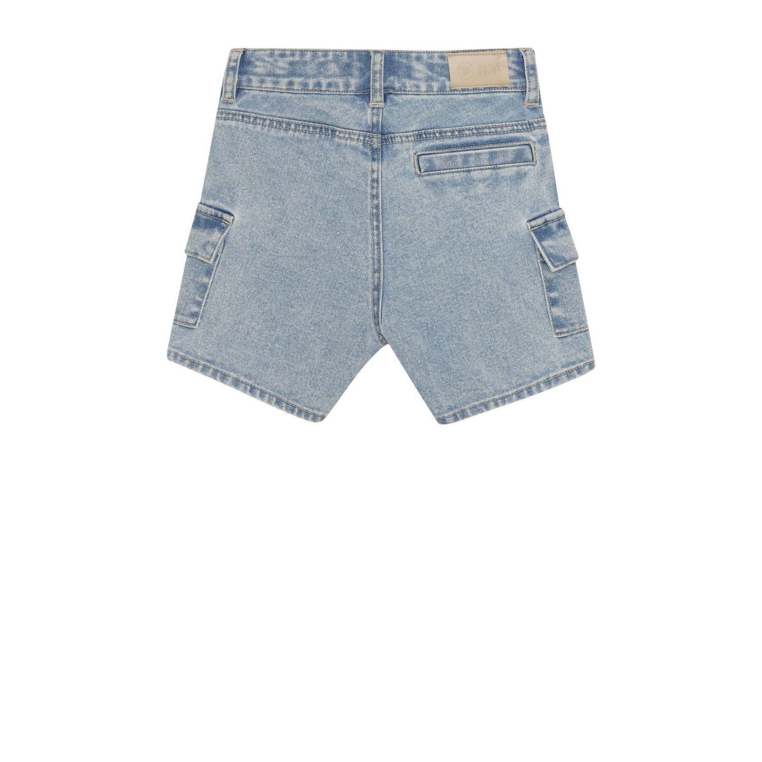 Daily7 loose denim short light blue denim