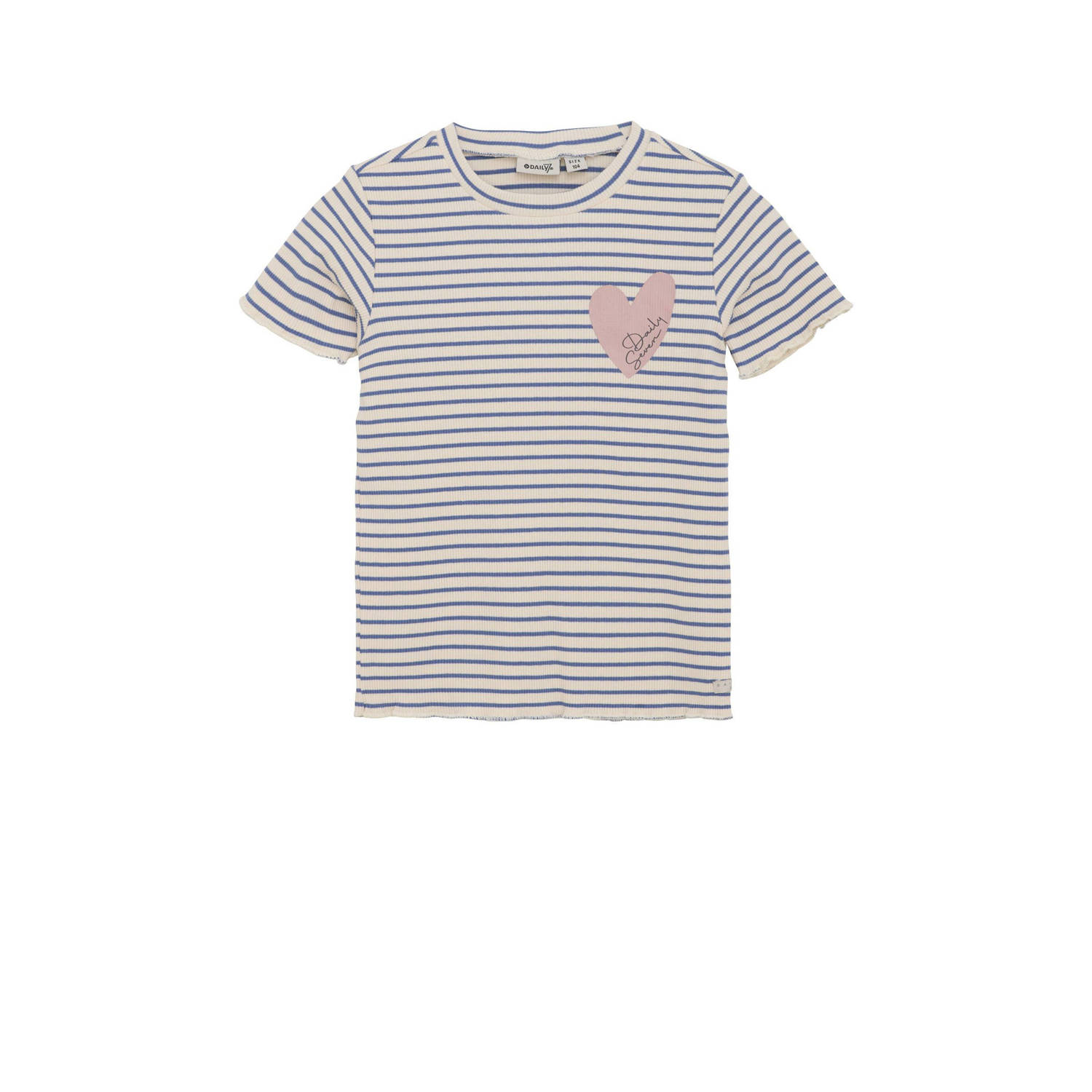 DAILY7 Meisjes Tops & T-shirts T-shirt Striped Wit