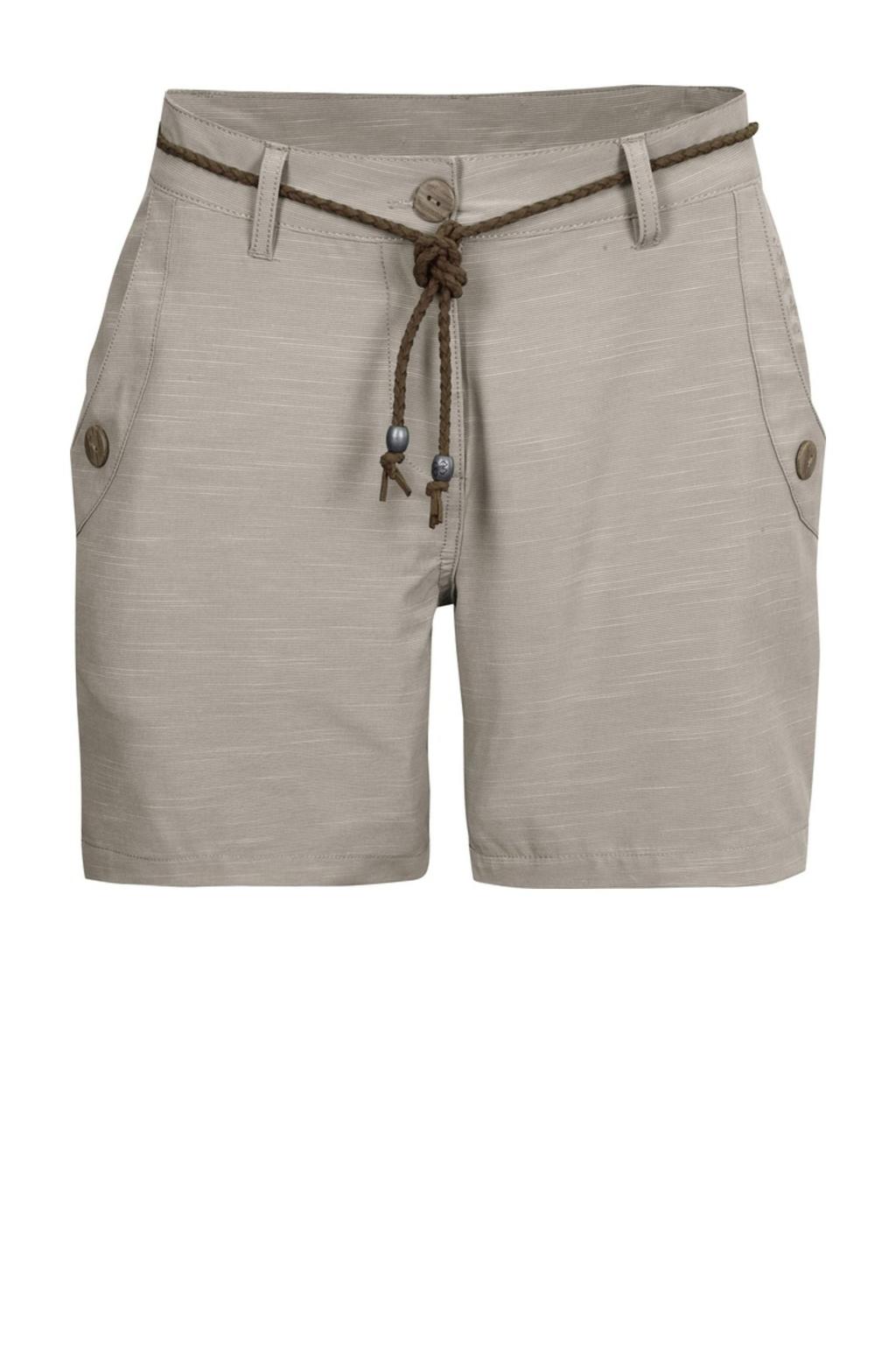 Beige dames G.I.G.A. DX short van katoen met rits- en knoopsluiting