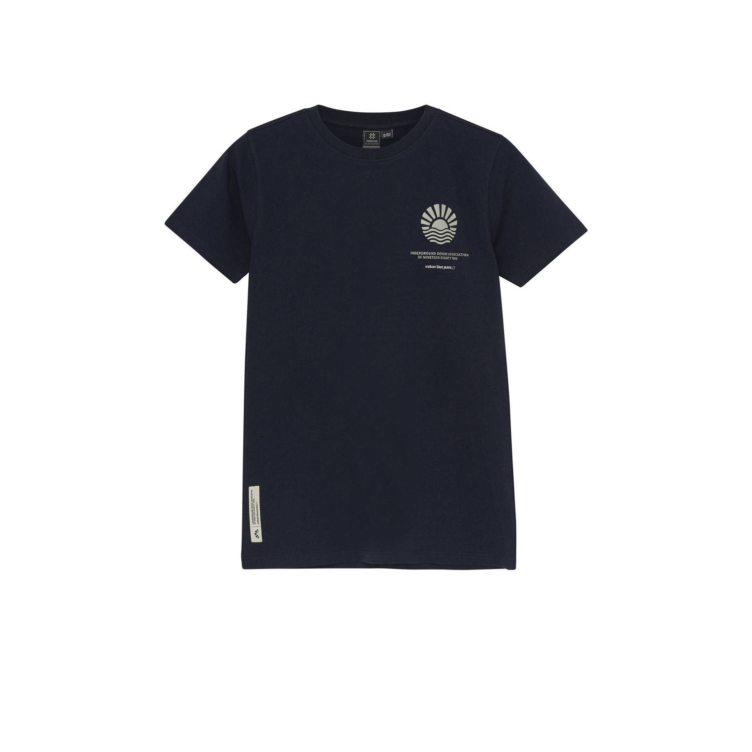 INDIAN BLUE JEANS Jongens Polo's & T-shirts T-shirt Backprint Zwart