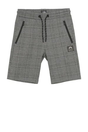slim casual short grijs