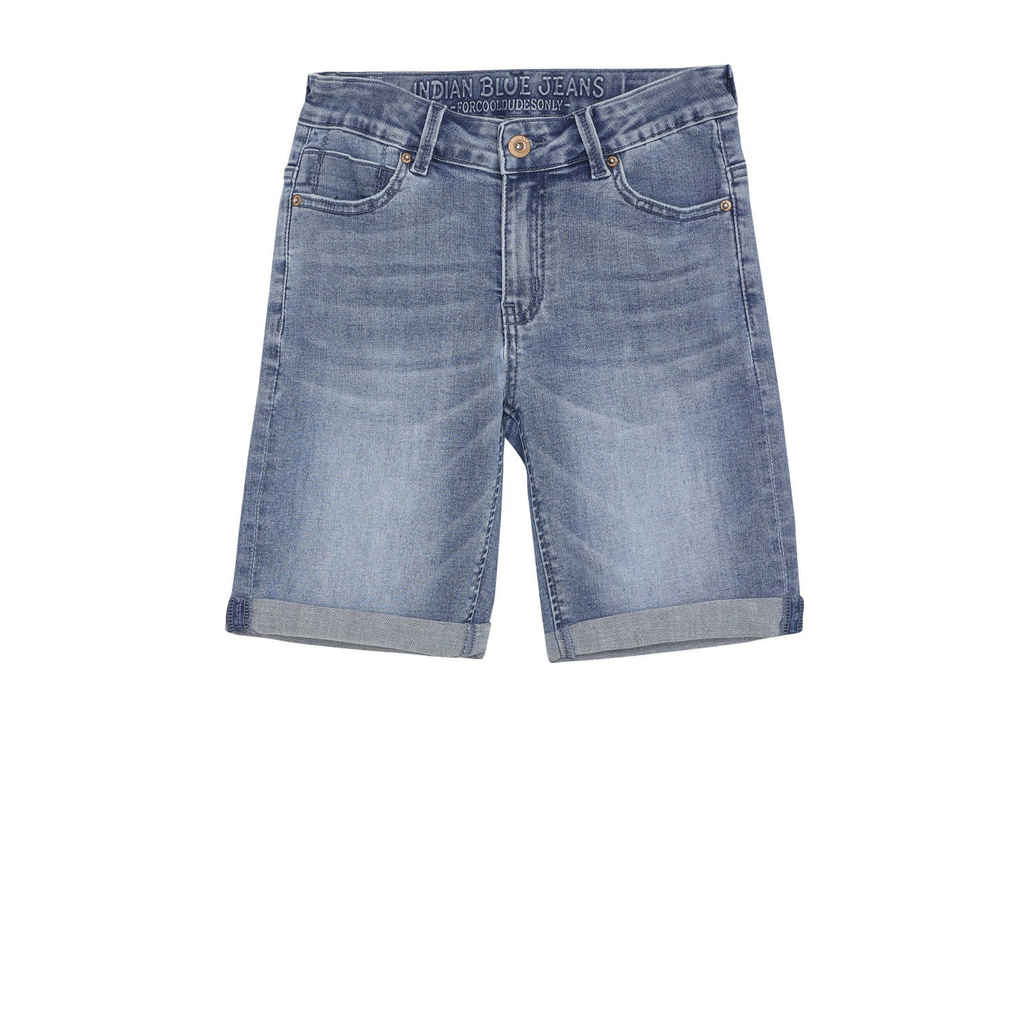 Indian Blue Jeans slim denim short medium blue denim