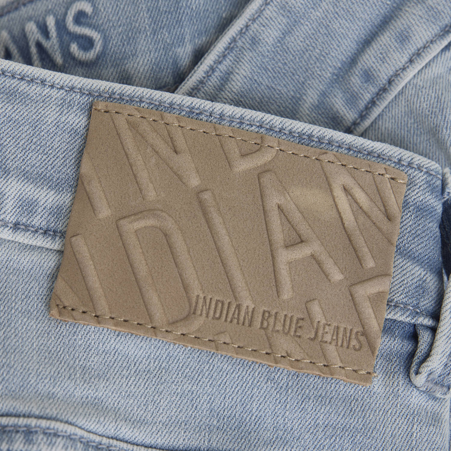 Indian Blue Jeans slim denim short light blue denim