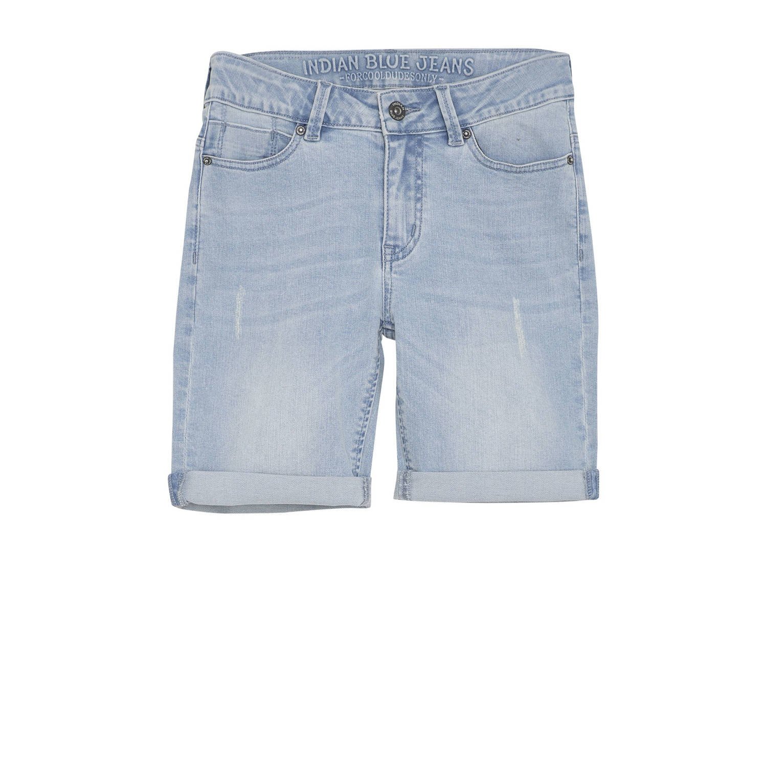 Indian Blue Jeans slim denim short light blue denim