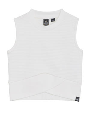 mouwloze top wit