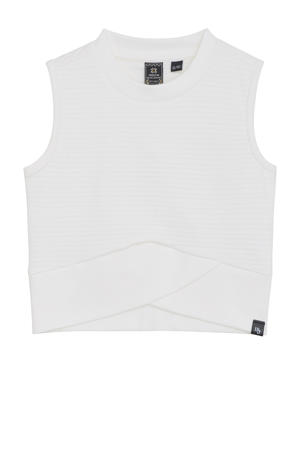mouwloze top wit