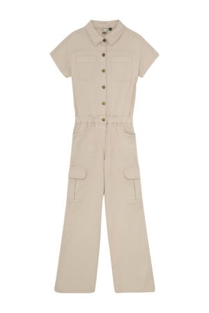 wide leg jumpsuit beige