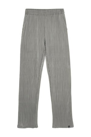 wide leg casual broek grijs