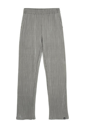 wide leg casual broek grijs