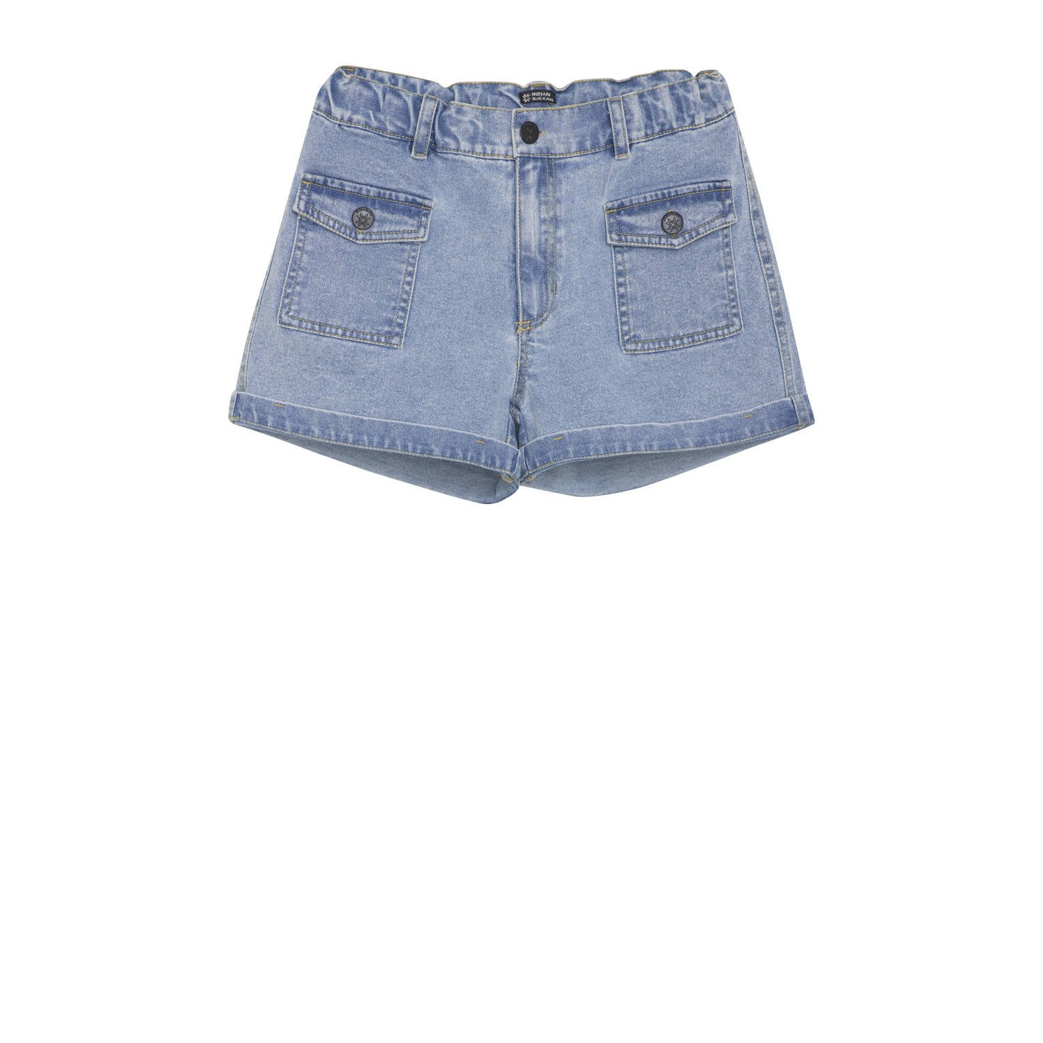 Indian Blue Jeans straight denim short light blue denim
