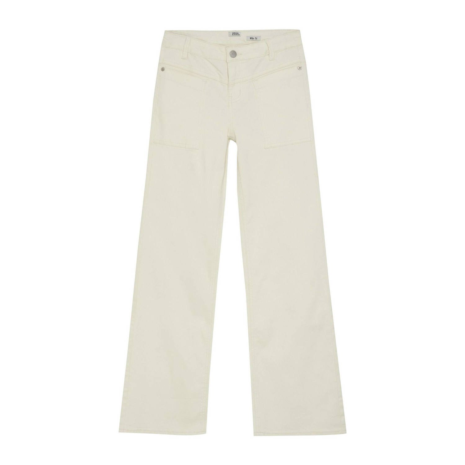 INDIAN BLUE JEANS Meisjes Jeans 2123 Worker Wide Fit Denim Wit