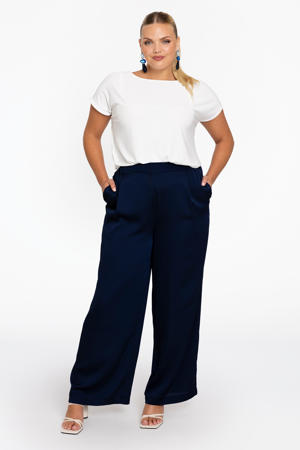 straight broek donkerblauw
