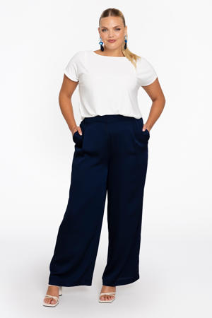 straight broek donkerblauw