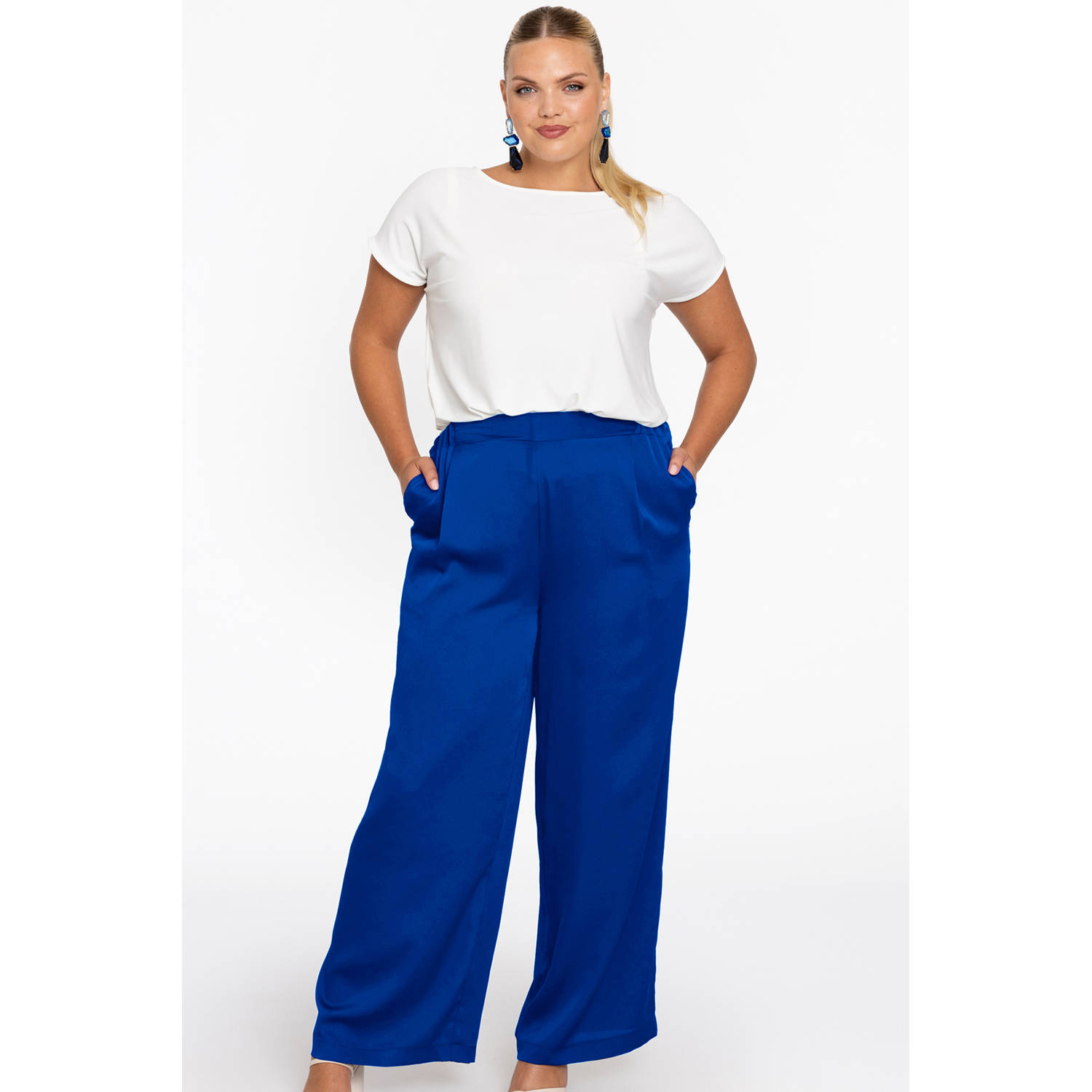 YOEK straight broek blauw