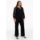 YOEK kanten straight high waist broek zwart