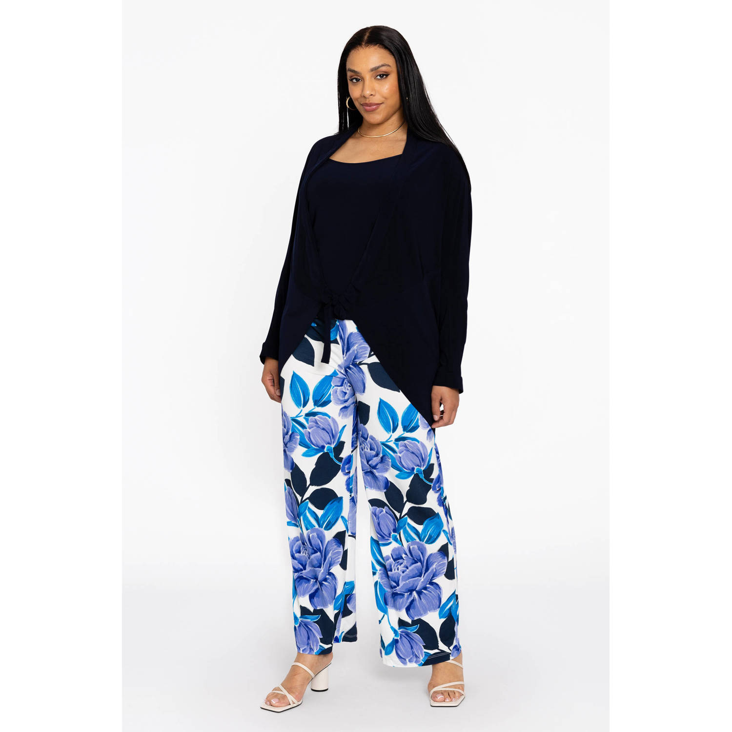 YOEK straight regular waist broek blauw