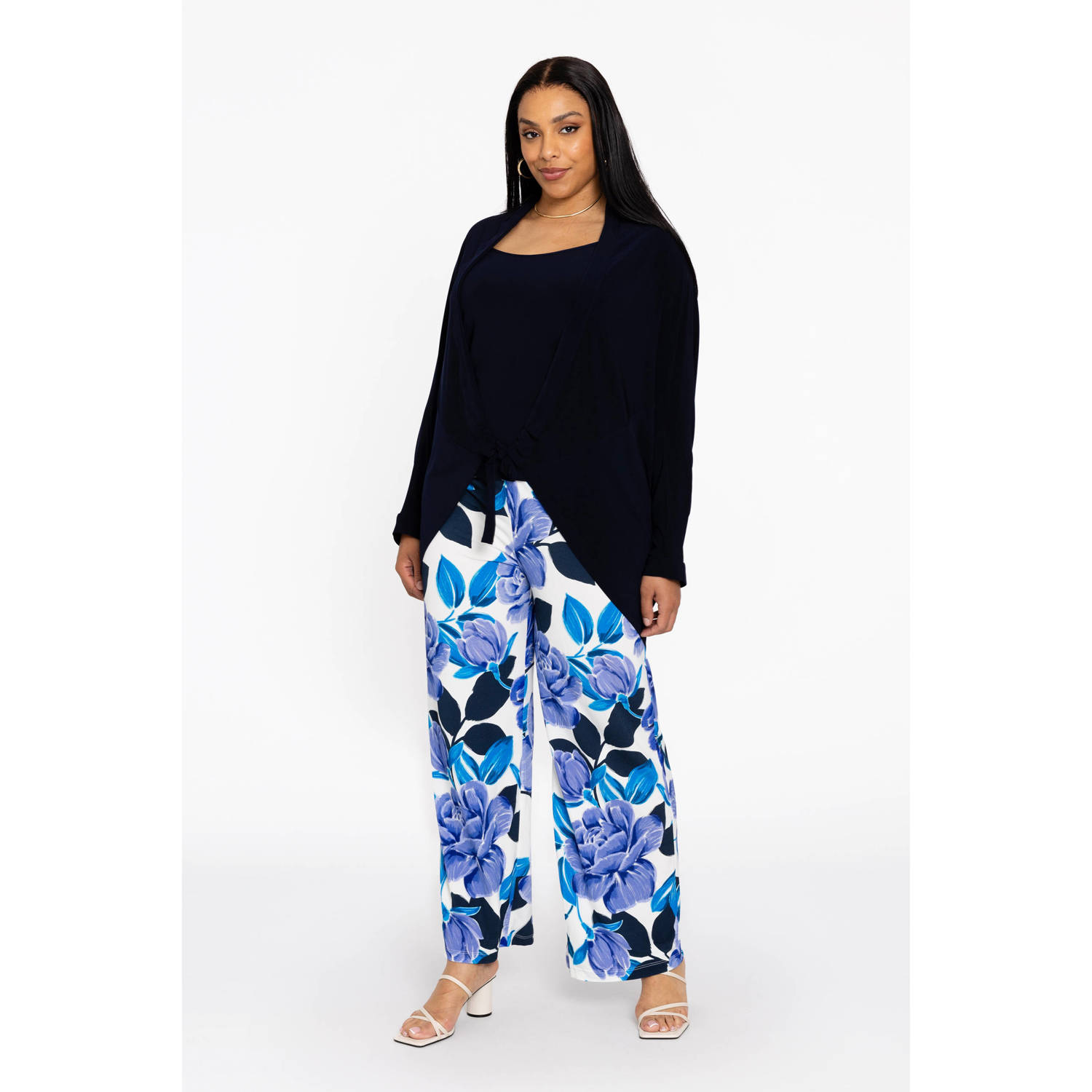 YOEK straight regular waist broek blauw