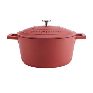 gietaluminium braadpan (Ø24 cm) (4L) (lichtgewicht) - rood