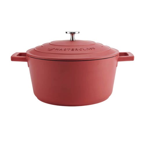 MasterClass gietaluminium braadpan (Ø24 cm) (4L) (lichtgewicht) - rood - Rood