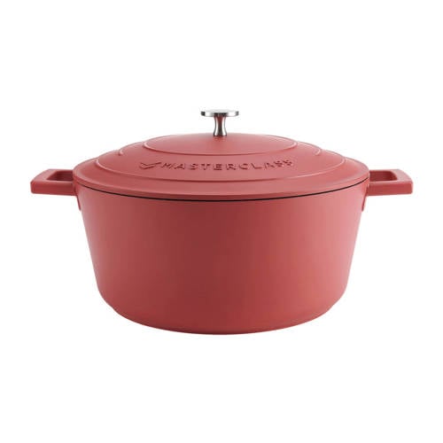 MasterClass gietaluminium braadpan (Ø28 cm) (5L) (lichtgewicht) - rood - Rood