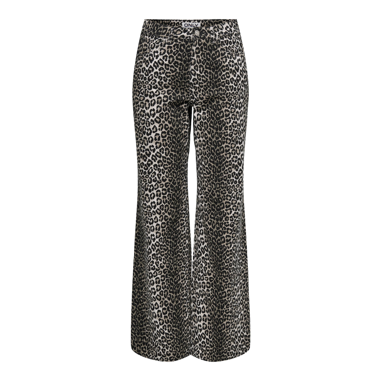 ONLY CARMAKOMA wide leg high waist broek bruin