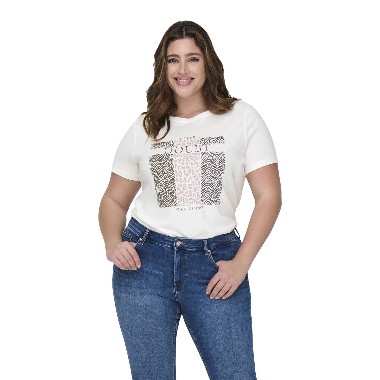 ONLY CARMAKOMA Shirt met korte mouwen CARBRINNA LIFE SS REG TEE JRS