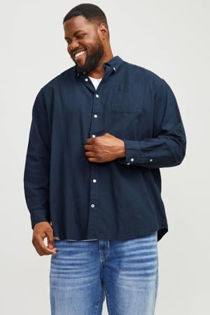 casual overhemd donkerblauw