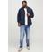 JACK & JONES PLUS SIZE casual overhemd donkerblauw
