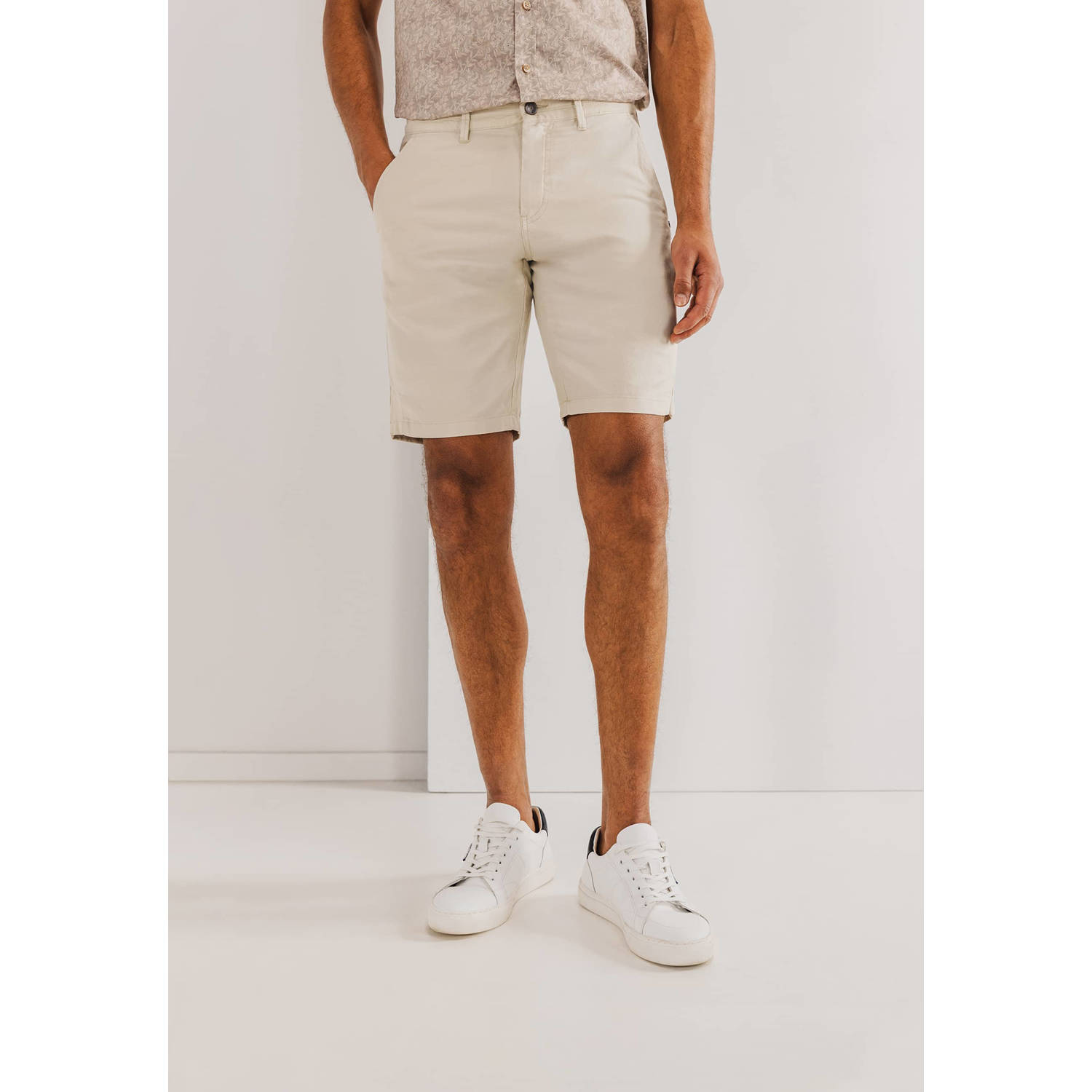 State of Art linnen regular chino short beige
