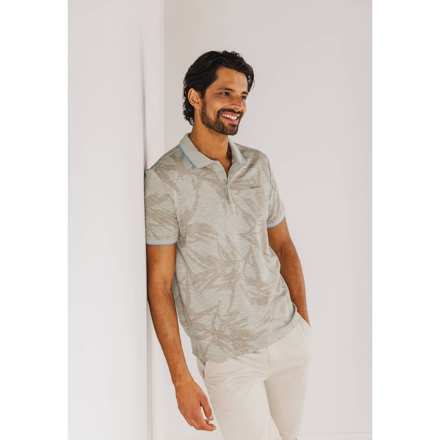 State of Art Poloshirt Faded Leaf Beige